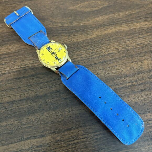 Vintage Mr. Peanut Wind-Up Wrist Watch Promotional Original Band
